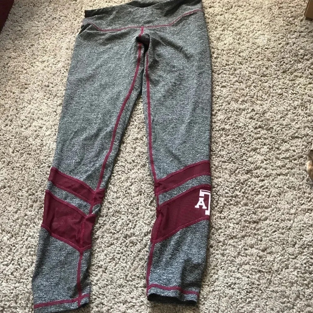 Zoozatz Heather Grey Maroon A&M Leggings